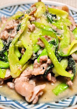 さっぱり！？青梗菜と豚肉の塩炒め-レシピのメイン写真