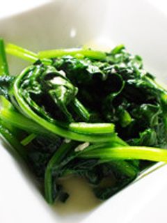 ほうれん草のワサビ塩麹炒め-レシピのメイン写真