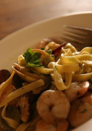 あさりとバジルソースパスタ鉄フライパン編-レシピのメイン写真