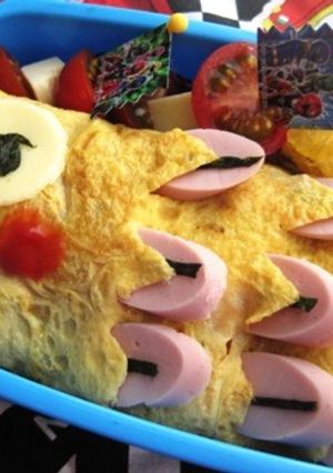 鯉のぼりのオムライス弁当（キャラ弁）-レシピのメイン写真