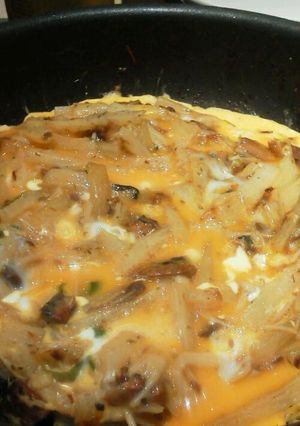 さんま蒲焼き缶でオムレツ-レシピのメイン写真