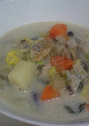 あさりと春野菜の牛乳スープ-レシピのメイン写真