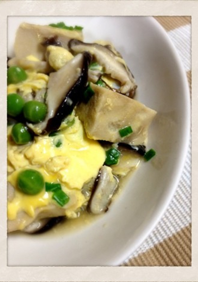 高野豆腐と椎茸の卵とじ-レシピのメイン写真