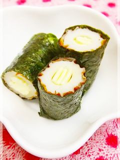 簡単お弁当♬チーズ入りちくわのり巻き-レシピのメイン写真