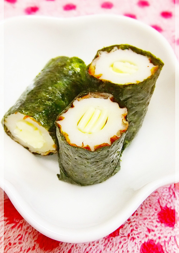 簡単お弁当♬チーズ入りちくわのり巻き-レシピのメイン写真