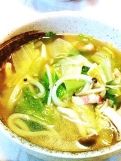 風邪の時!簡単野菜たっぷりスープうどん☻-レシピのメイン写真
