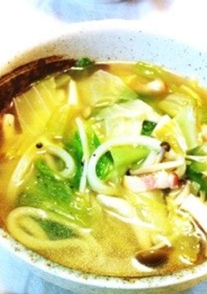 風邪の時！簡単野菜たっぷりスープうどん☻-レシピのメイン写真