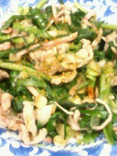 ニラもやし豚肉の七味紅生姜炒め-レシピのメイン写真