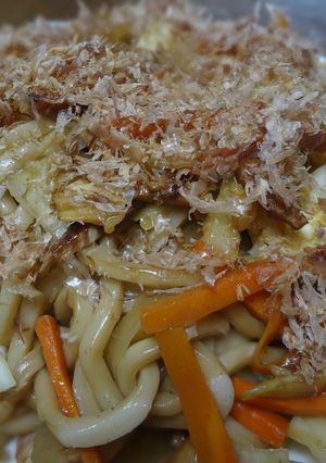 我が家の焼きうどん-レシピのメイン写真