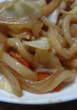 焼肉のタレ de 焼きうどん-レシピのメイン写真