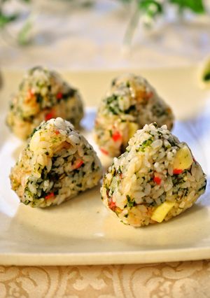 お好み焼きみたい♡チーズ青海苔おにぎり-レシピのメイン写真