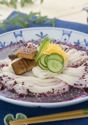 赤しそつゆの冷やしそうめん-レシピのメイン写真