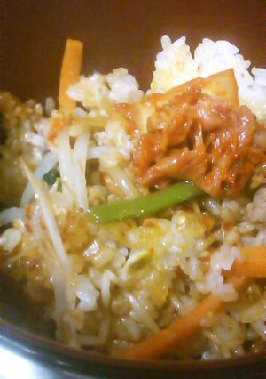 なんちゃって石焼ビビンパ　ホットプレート-レシピのメイン写真