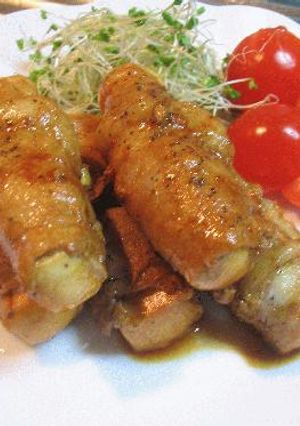 ★豚ももスライスで豆腐巻き巻き焼き★-レシピのメイン写真