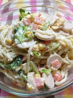 魚ニソ入り野菜たっぷりパスタサラダ-レシピのメイン写真