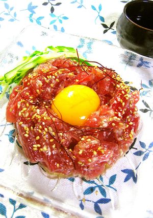 塩麹で＊〜簡単おつまみマグロ塩ユッケ〜＊-レシピのメイン写真