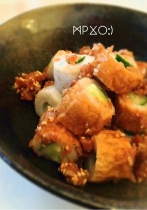きゅうりinちくわ梅胡麻和え :)-レシピのメイン写真