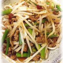 รูปของ ひき肉ともやしのシャキシャキ炒め