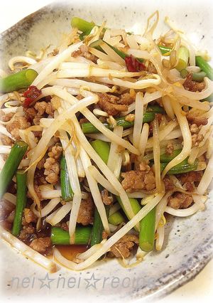 ひき肉ともやしのシャキシャキ炒め-レシピのメイン写真