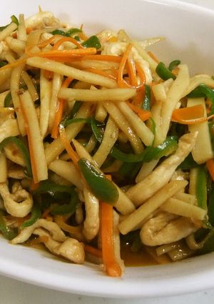 塩麹de柔らか鶏胸肉の青椒肉絲-レシピのメイン写真