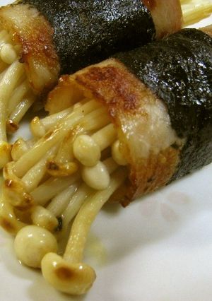 爪楊枝不要！のり巻きえのきベーコン-レシピのメイン写真