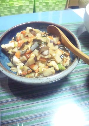タケノコたっぷりとろり☆炒り豆腐-レシピのメイン写真