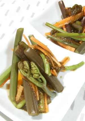 ワラビのおぼろ昆布酢あえ-レシピのメイン写真