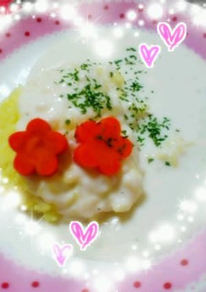 ＊ターメリックライス☆ホワイトソースかけ-レシピのメイン写真