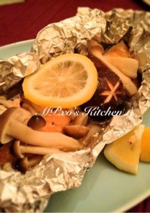 一味違う！シャケとキノコのホイル焼き☆-レシピのメイン写真
