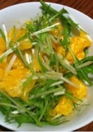 水菜とはっさくのサラダ-レシピのメイン写真