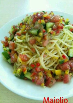 ごろごろ野菜の冷製パスタ-レシピのメイン写真