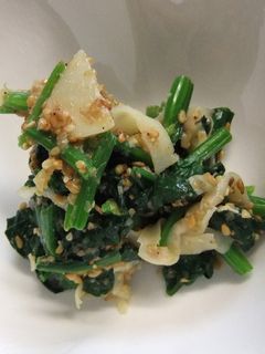 筍とほうれん草の胡麻味噌和え-レシピのメイン写真