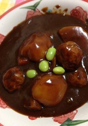 赤ワインで煮込むミートボールシチュー-レシピのメイン写真