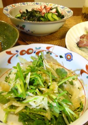 簡単♪せりと新玉ねぎの和風サラダ♪-レシピのメイン写真