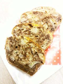 *ココアとバナナのマーブルパウンド*-レシピのメイン写真