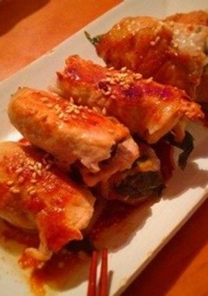 蓮根と梅肉の肉巻き-レシピのメイン写真