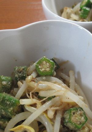 もやしとオクラでしゃきトロッ、和え物-レシピのメイン写真