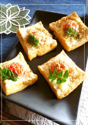 絹揚げの塩麹ゴマチーズ焼き-レシピのメイン写真
