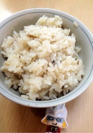 おやじ犬のご飯☆ヒラタケの炊込おこわ-レシピのメイン写真