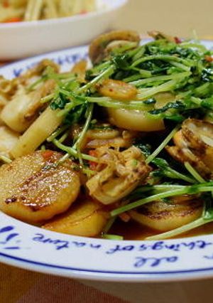 ホタテと豆苗のキムチ炒め-レシピのメイン写真