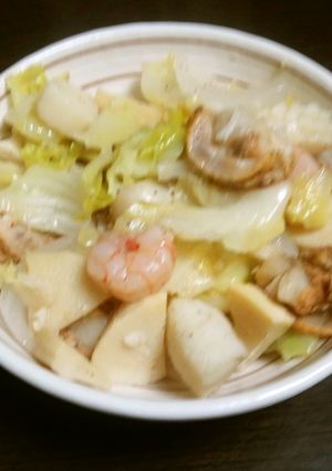 シーフードと春野菜の塩ダレ炒め-レシピのメイン写真