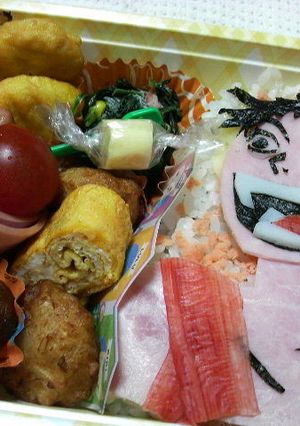 ワンピース！ルフィー遠足弁当☆キャラ弁-レシピのメイン写真