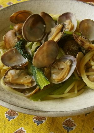 鉄分たっぷり♫あさりと小松菜の塩麹パスタ-レシピのメイン写真