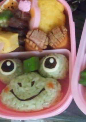 ケロケロ～♪カエルさんのキャラ弁☆-レシピのメイン写真