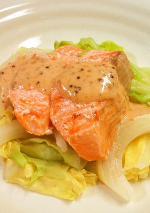 レンジで簡単♪サーモンの温野菜サラダ-レシピのメイン写真