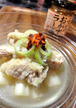 生姜＆葱で風邪対策！炊飯器で超簡単蒸し鶏-レシピのメイン写真