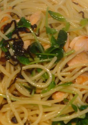 鮭と塩昆布のパスタ-レシピのメイン写真