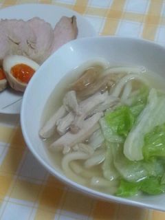簡単&エコ☆鶏肉のゆで汁でうどんのフォー-レシピのメイン写真