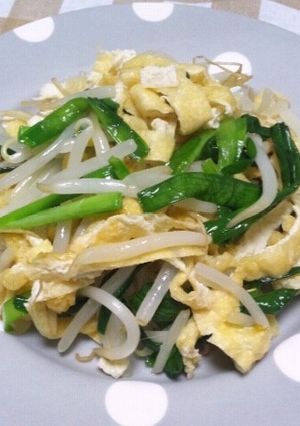 簡単・お安く☆にらもやし中華炒め♪-レシピのメイン写真