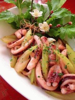 イカとセロリの炒め物~!-レシピのメイン写真